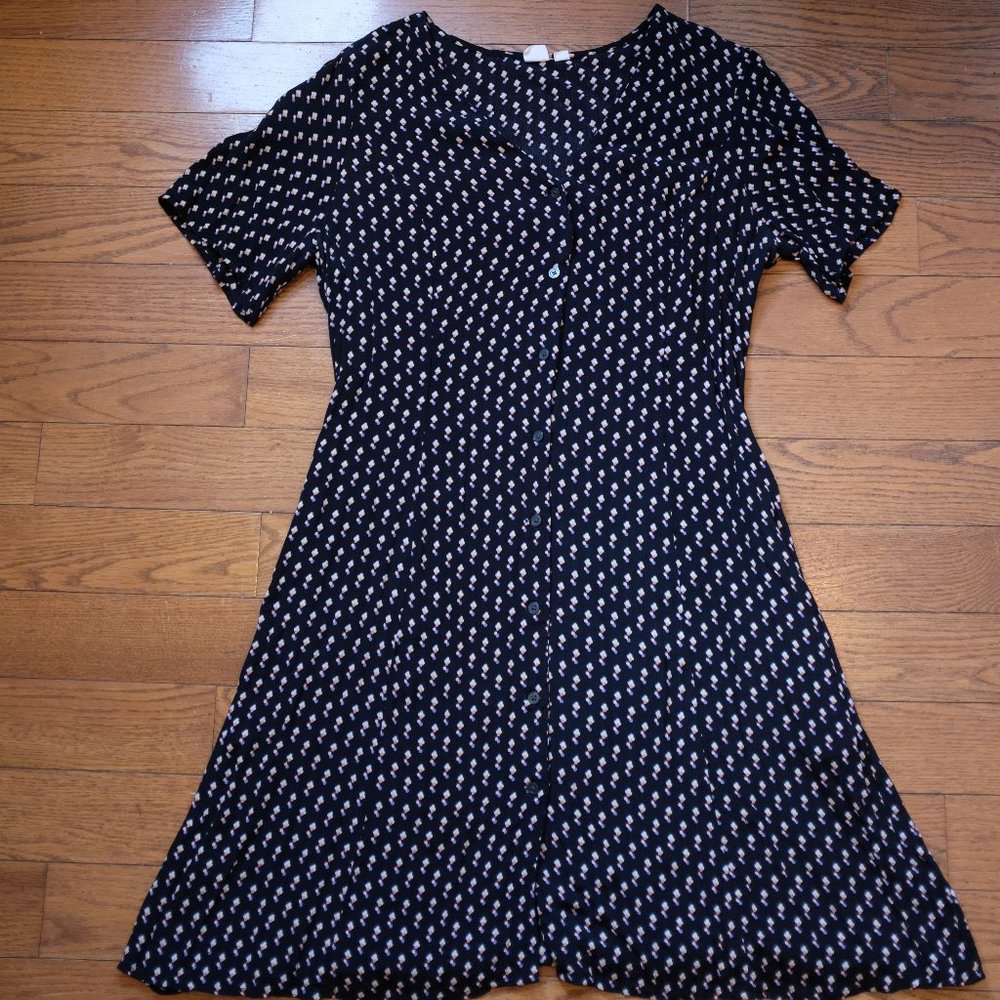 Gap button front midi dress multi print